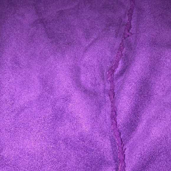 Chico’s size 12 purple faux suede /shearling vest, super cute with  denim - Picture 6 of 16